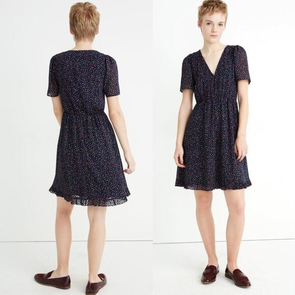 MADEWELL Sugar Dot Dress Flutter Sleeve Ruffle Hem Sundress Coquette Whimsical - Picture 13 of 13